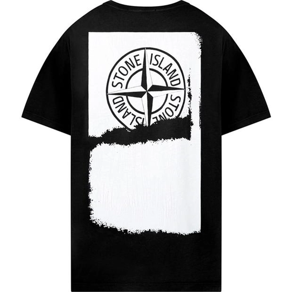 Stone Island Paint 1 Short Sleeved T Shirt - Black